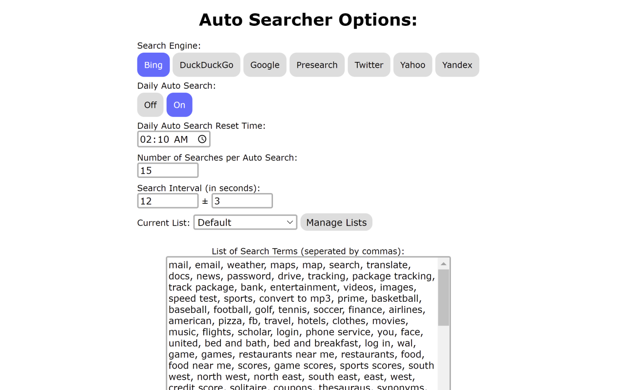 Auto Searcher chrome谷歌浏览器插件_扩展第2张截图