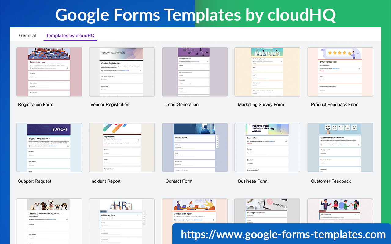 Google Forms Templates by cloudHQ chrome谷歌浏览器插件_扩展第3张截图