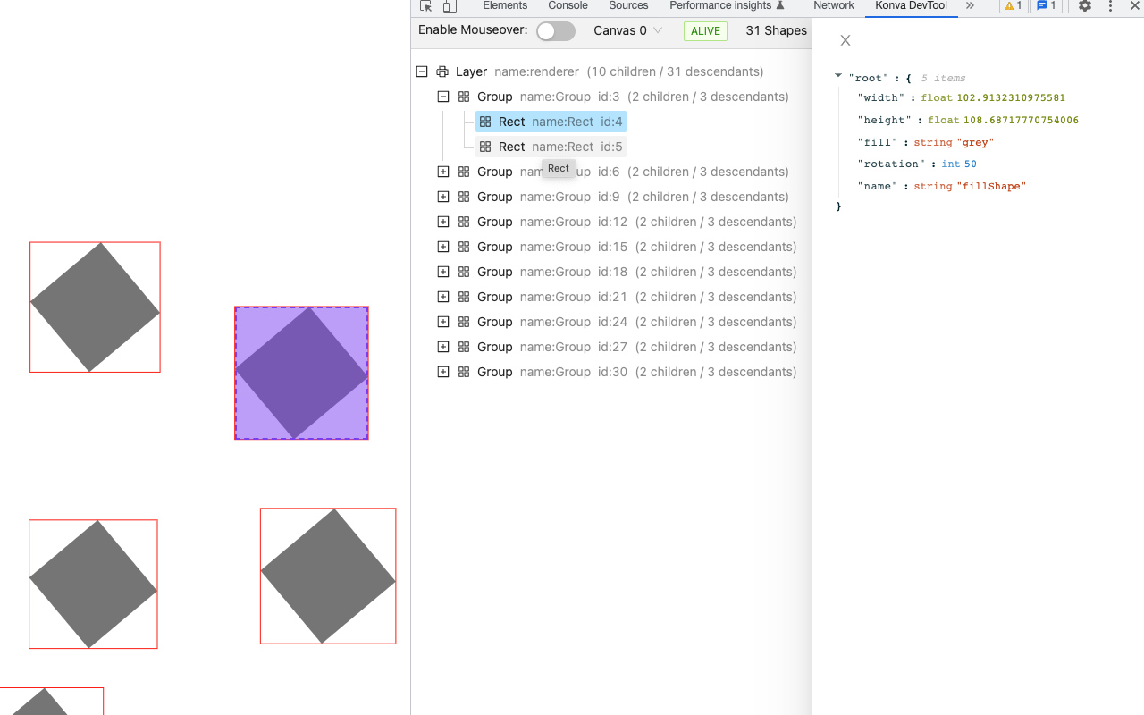 Konva Dev Tool chrome谷歌浏览器插件_扩展第3张截图