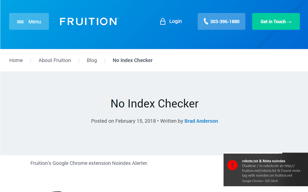 Noindex Alerter chrome谷歌浏览器插件_扩展第1张截图