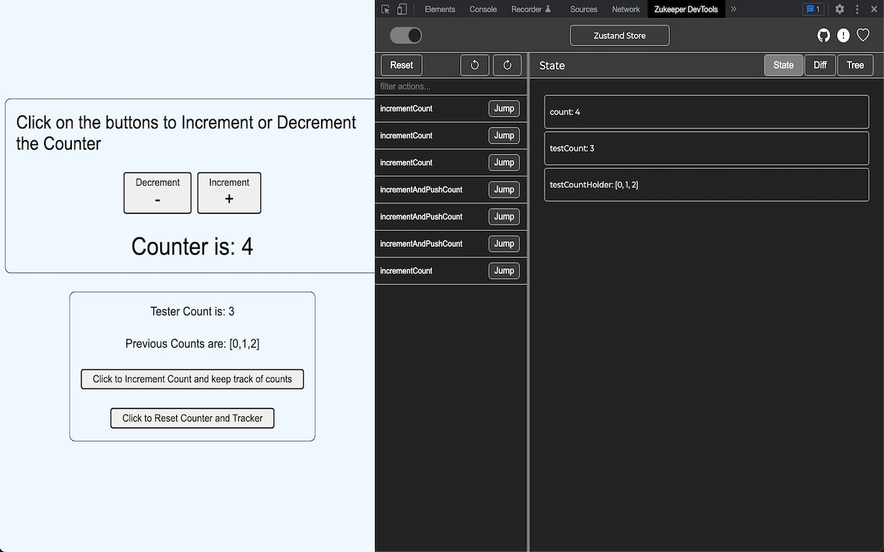 Zukeeper: Devtools for Zustand chrome谷歌浏览器插件_扩展第5张截图