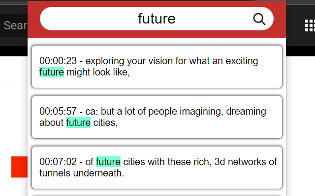 Youtube Caption Search chrome谷歌浏览器插件_扩展第2张截图