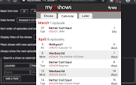 MyShows: TV Show tracker chrome谷歌浏览器插件_扩展第1张截图