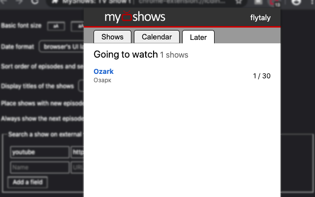 MyShows: TV Show tracker chrome谷歌浏览器插件_扩展第10张截图