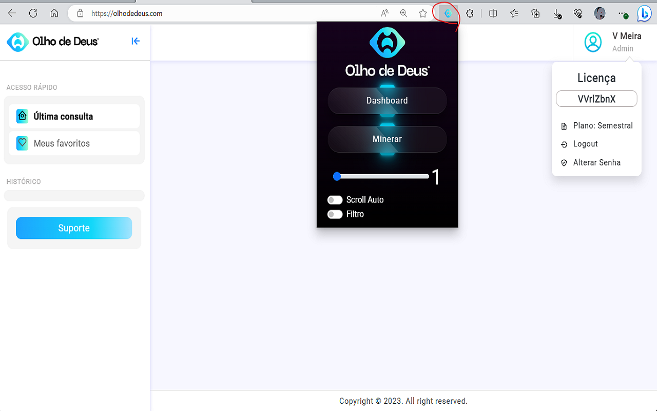Olho de Deus chrome谷歌浏览器插件_扩展第1张截图