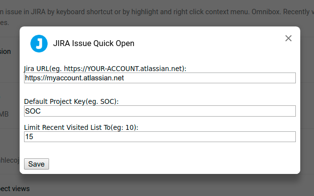JIRA Issue Quick Open chrome谷歌浏览器插件_扩展第3张截图