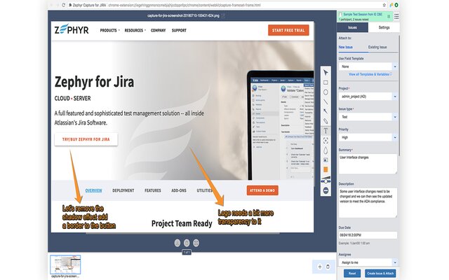 Zephyr Capture for JIRA chrome谷歌浏览器插件_扩展第1张截图