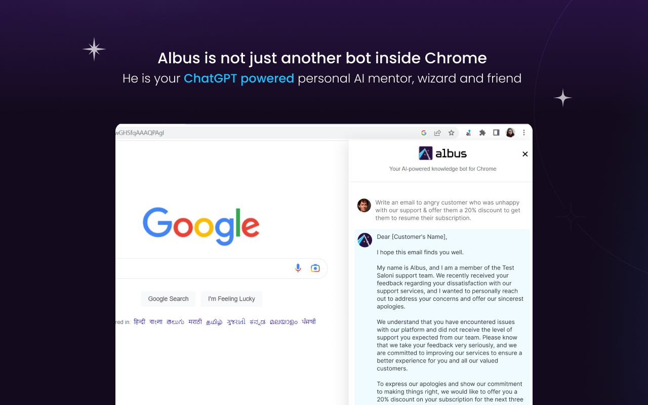 Albus: your personal AI assistant on the web chrome谷歌浏览器插件_扩展第2张截图