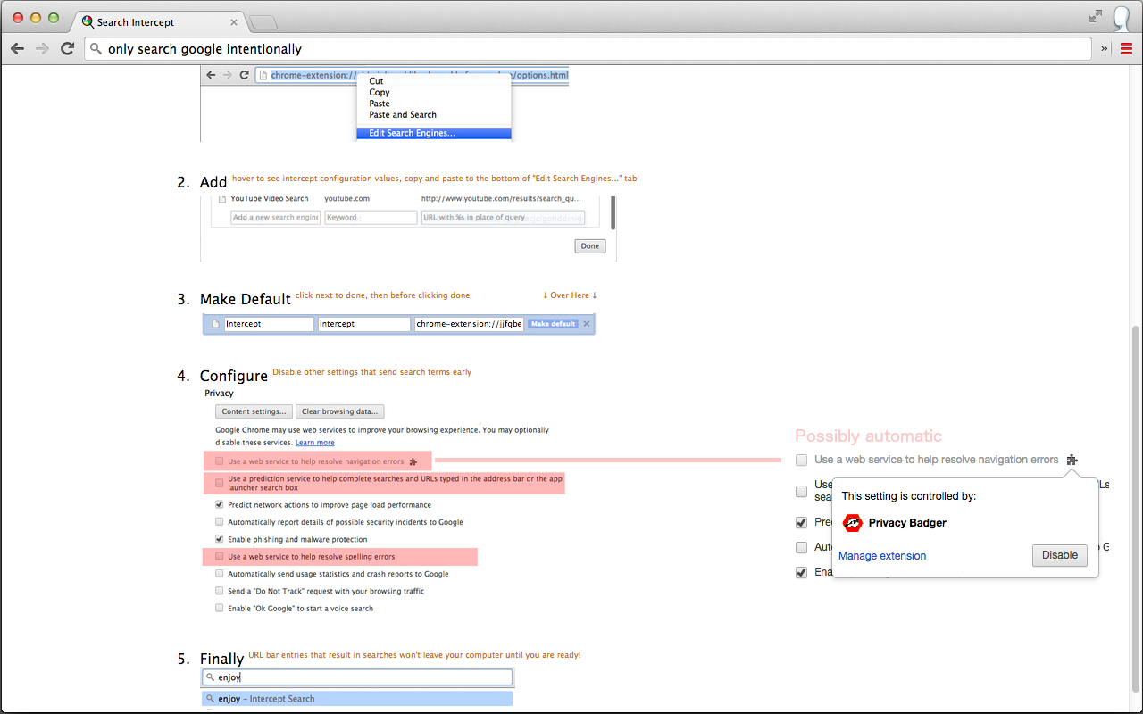 Search Intercept chrome谷歌浏览器插件_扩展第5张截图