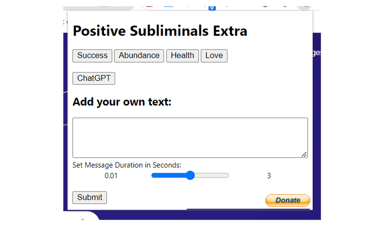 Positive Subliminals Extra chrome谷歌浏览器插件_扩展第2张截图