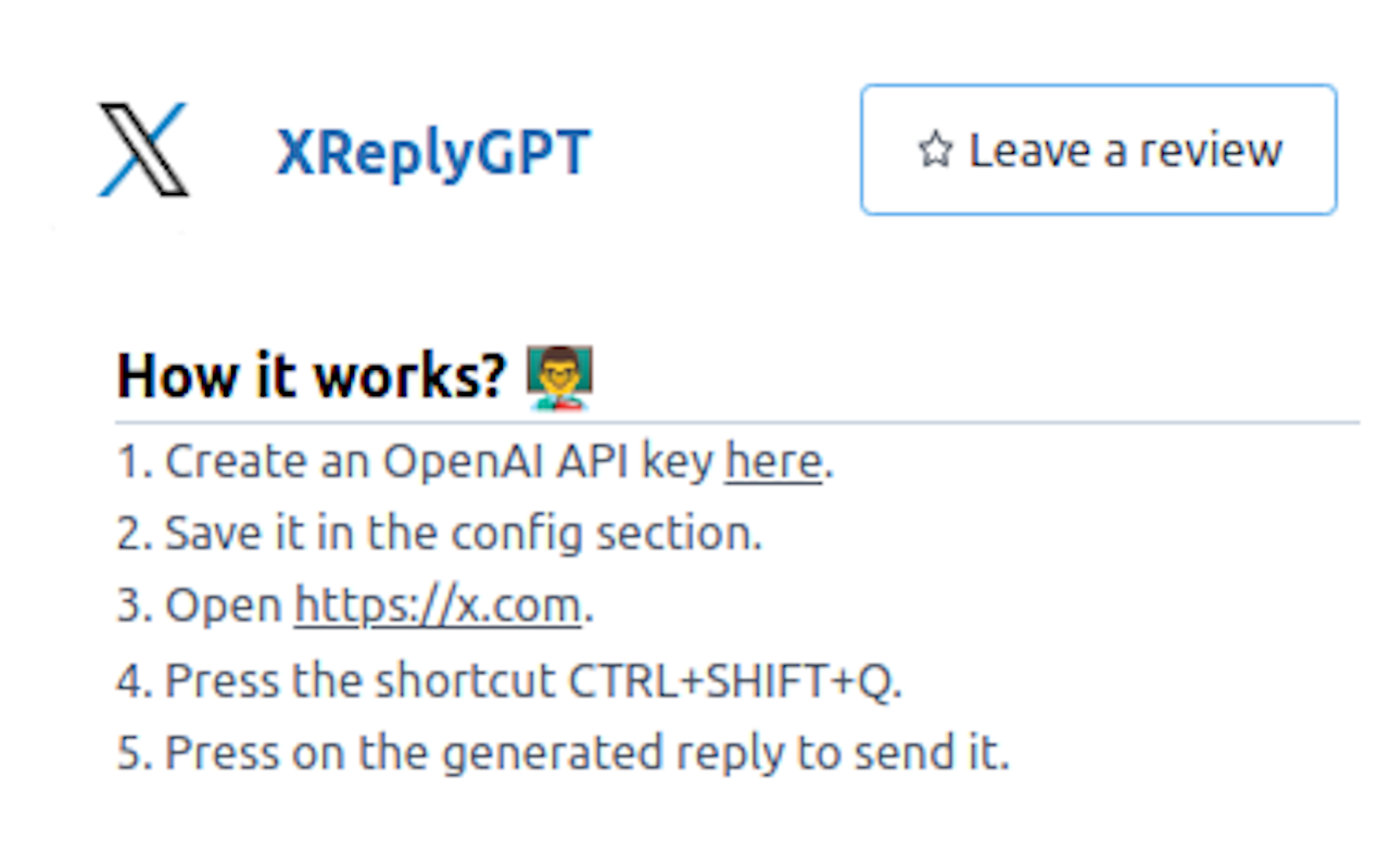 XReplyGPT chrome谷歌浏览器插件_扩展第2张截图