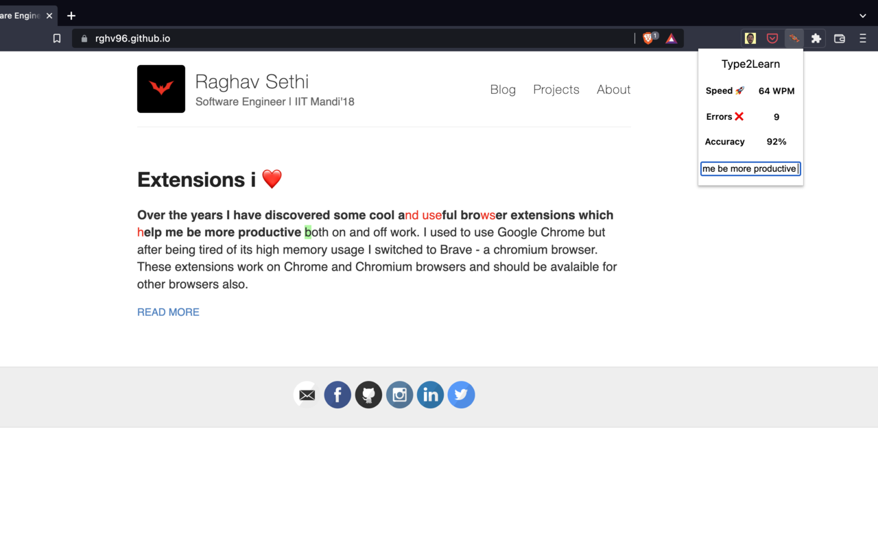 Type2Learn chrome谷歌浏览器插件_扩展第1张截图