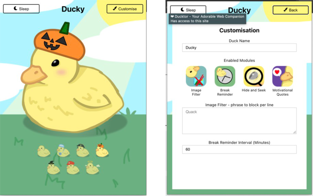 ❤ Ducktor - Your Adorable Web Companion chrome谷歌浏览器插件_扩展第8张截图