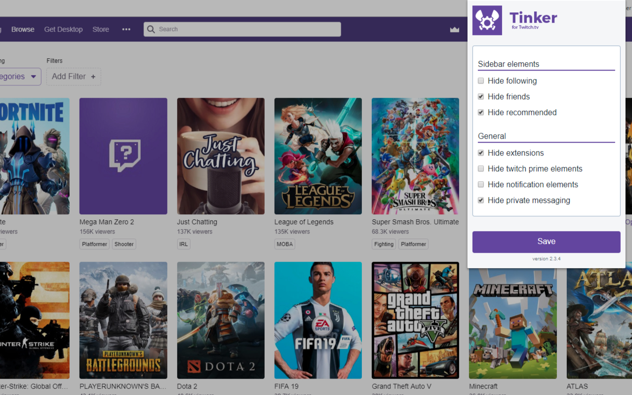 Tinker for Twitch chrome谷歌浏览器插件_扩展第2张截图