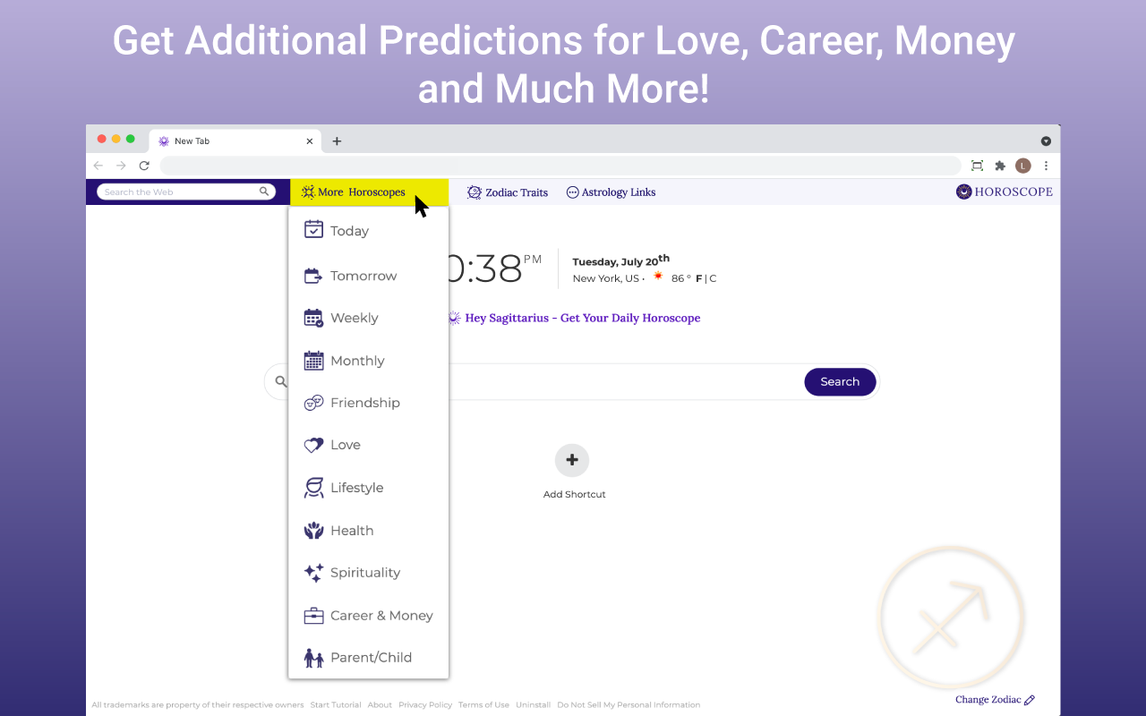 Horoscope chrome谷歌浏览器插件_扩展第9张截图