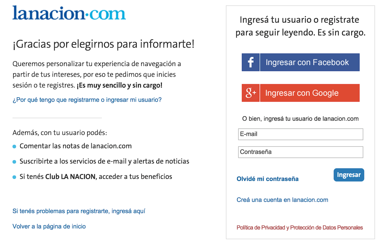 Diarios anónimos: Clarín, La Nación y Olé chrome谷歌浏览器插件_扩展第2张截图