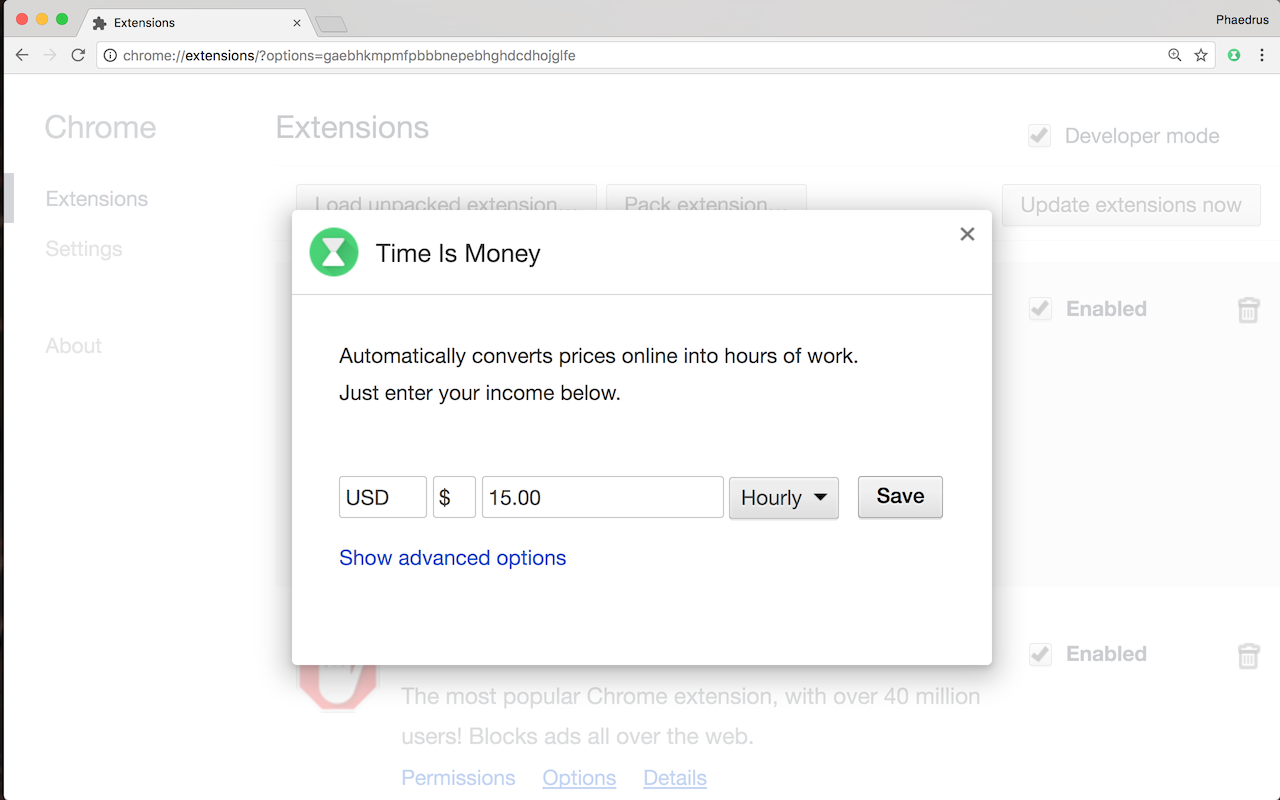 Time Is Money chrome谷歌浏览器插件_扩展第7张截图