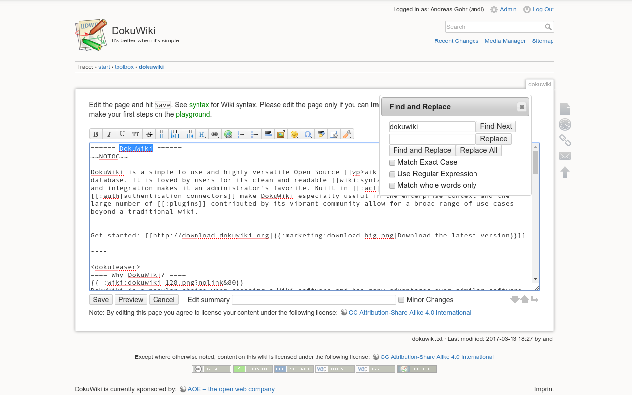 DokuWiki Toolbox chrome谷歌浏览器插件_扩展第1张截图
