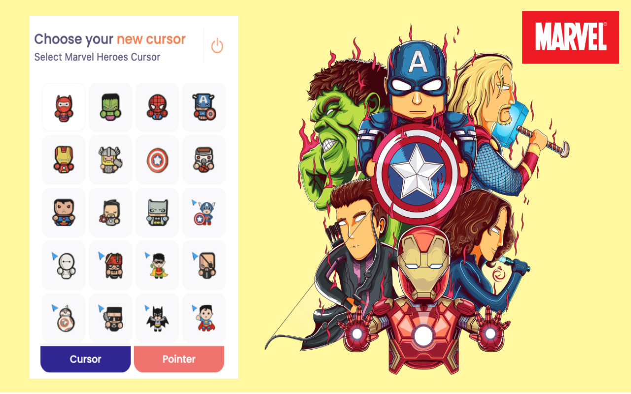 Marvel Chibi Cursor chrome谷歌浏览器插件_扩展第1张截图