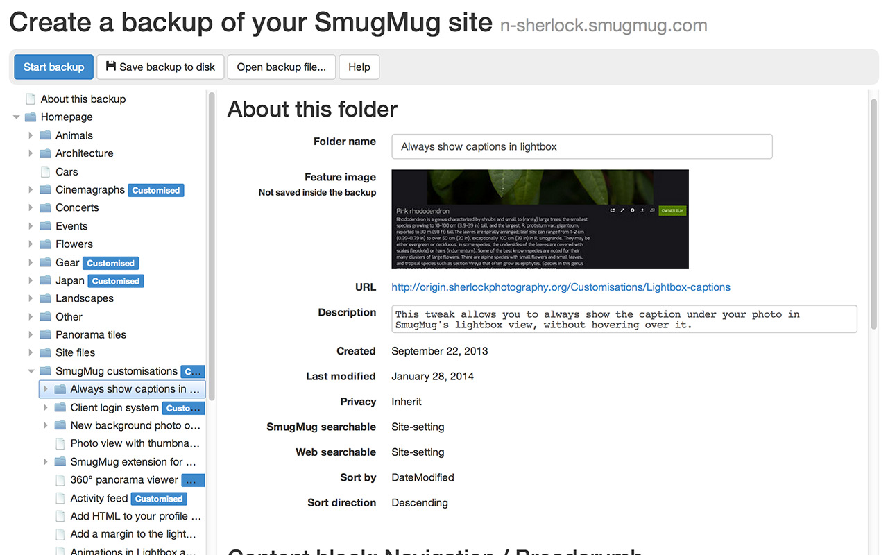 Unofficial SmugMug extension for Chrome chrome谷歌浏览器插件_扩展第3张截图