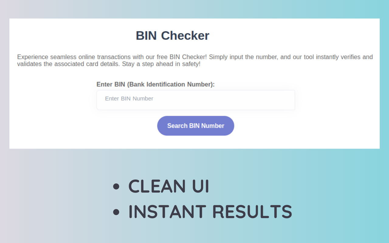 BIN Checker chrome谷歌浏览器插件_扩展第2张截图