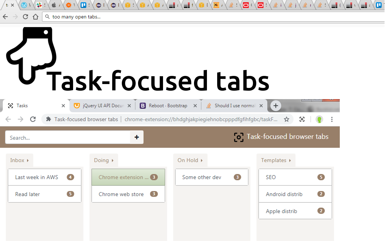 Task-focused browser tabs chrome谷歌浏览器插件_扩展第1张截图