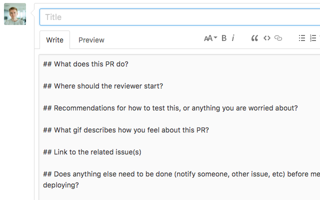 Git Pull Request Templates chrome谷歌浏览器插件_扩展第1张截图