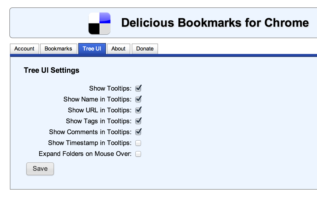 Delicious Bookmarks chrome谷歌浏览器插件_扩展第3张截图