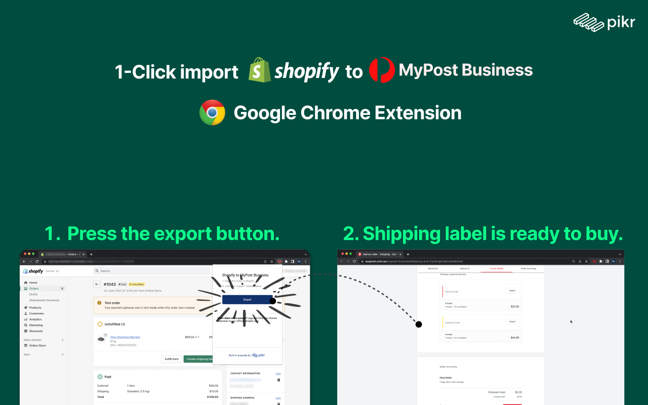 MyPost Business and Shopify - Australia Post chrome谷歌浏览器插件_扩展第1张截图