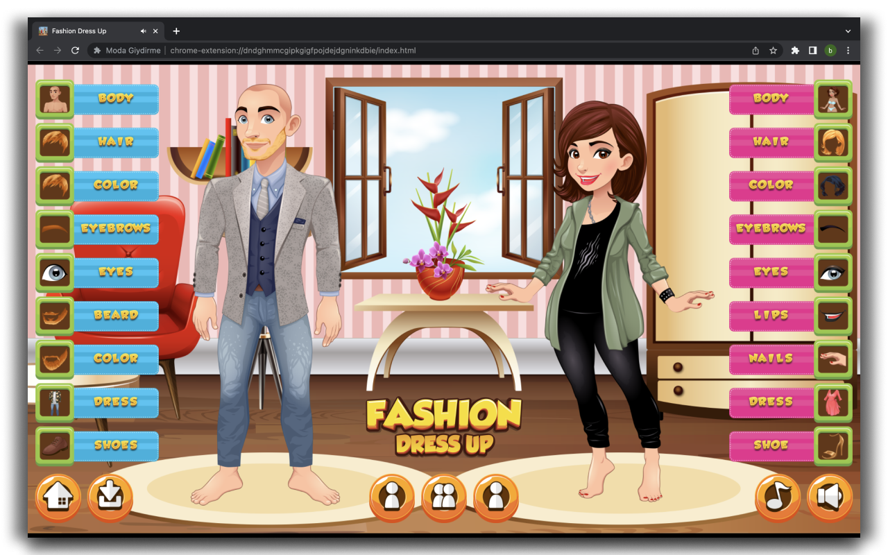 Fashion Dress Up - HTML5 Game chrome谷歌浏览器插件_扩展第2张截图