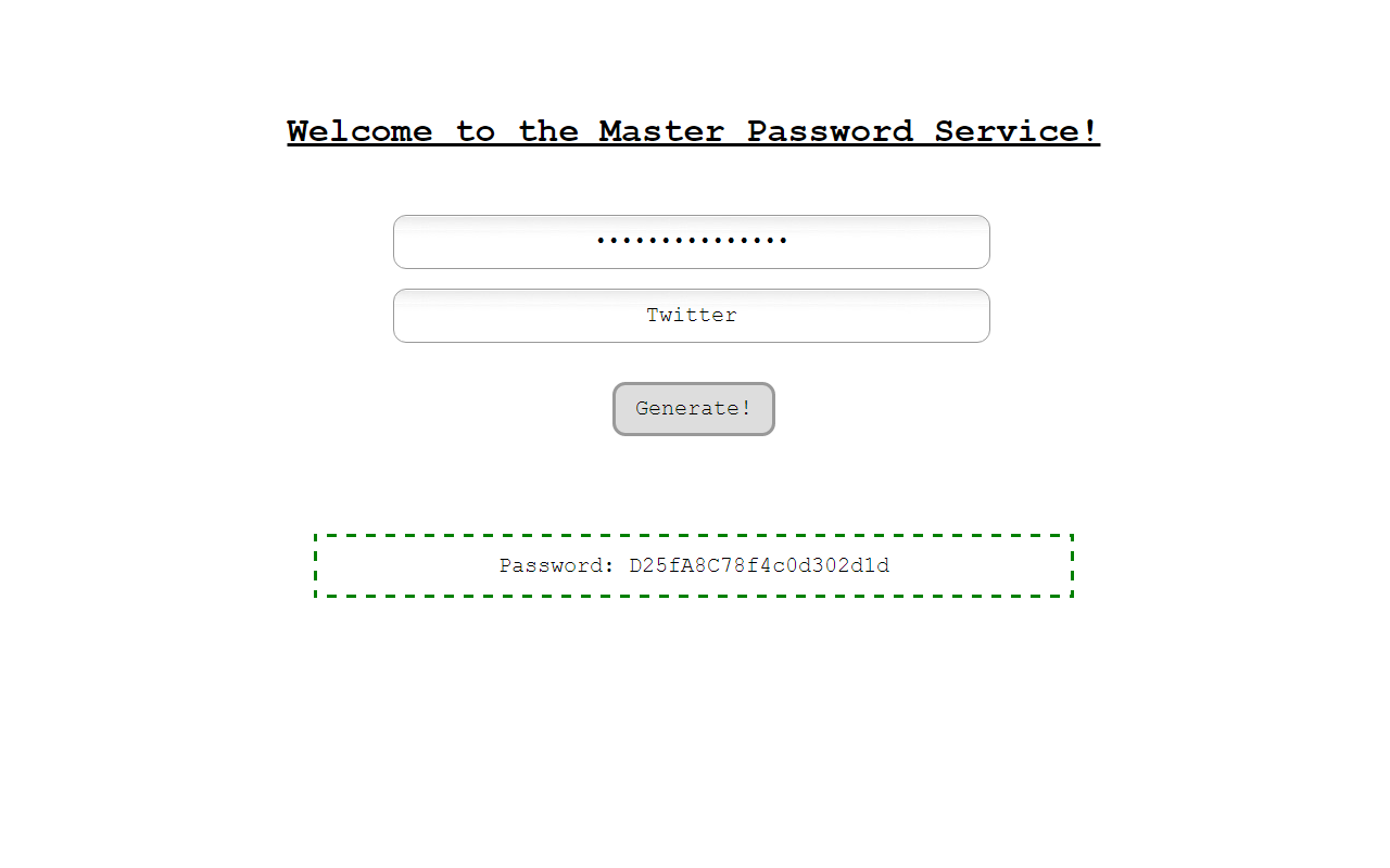 Master Password Service chrome谷歌浏览器插件_扩展第1张截图