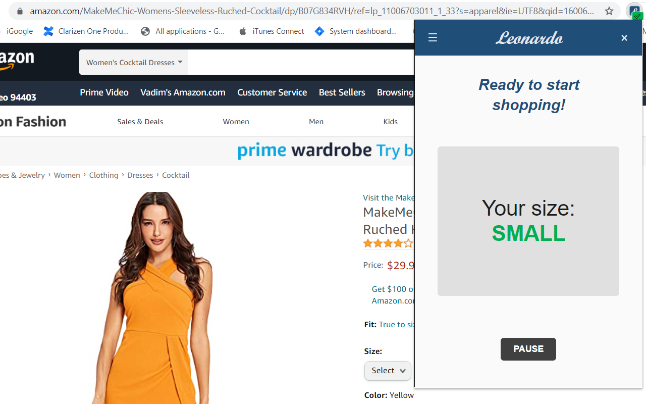 Leonardo: Size Fitting for Apparel & Clothing chrome谷歌浏览器插件_扩展第2张截图