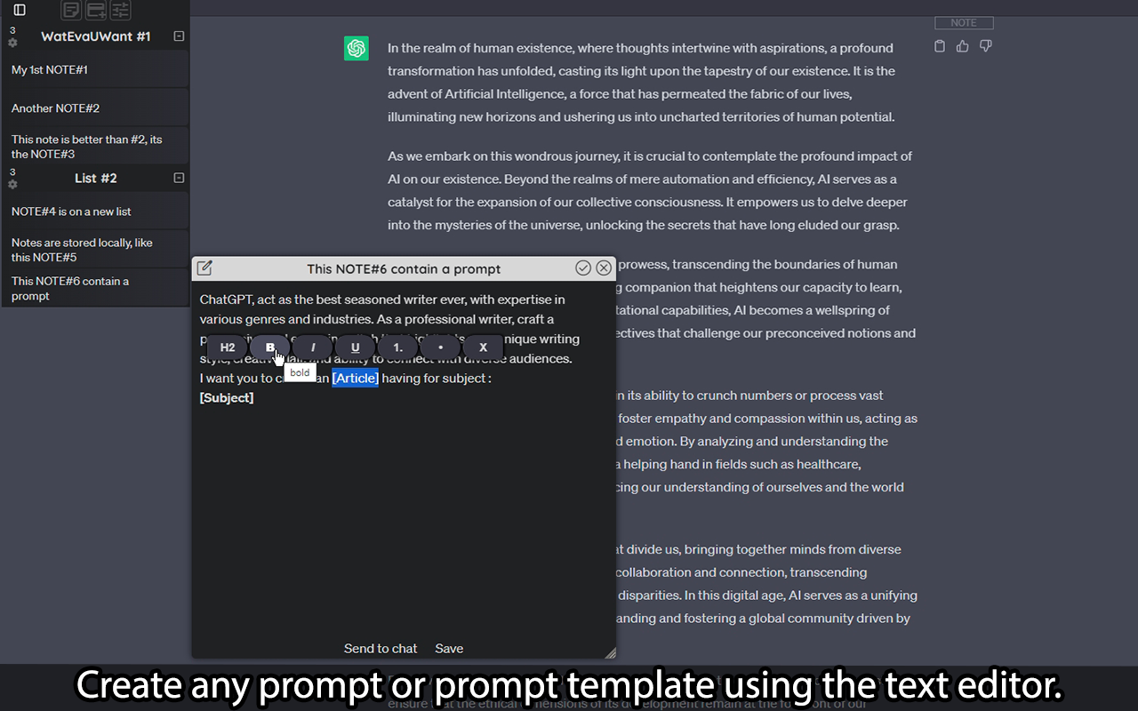 Notes for ChatGPT chrome谷歌浏览器插件_扩展第1张截图