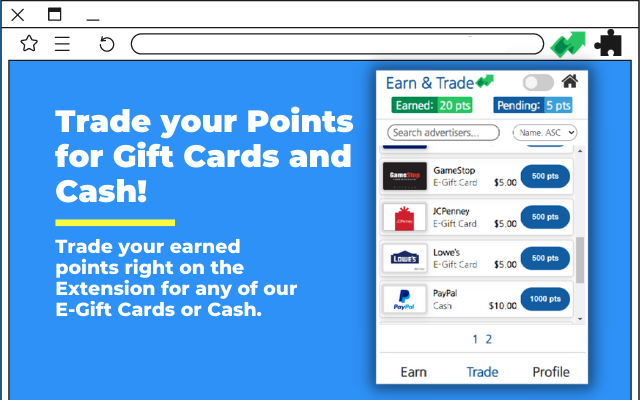 Earn and Trade: Shop and Earn Cash Back chrome谷歌浏览器插件_扩展第6张截图