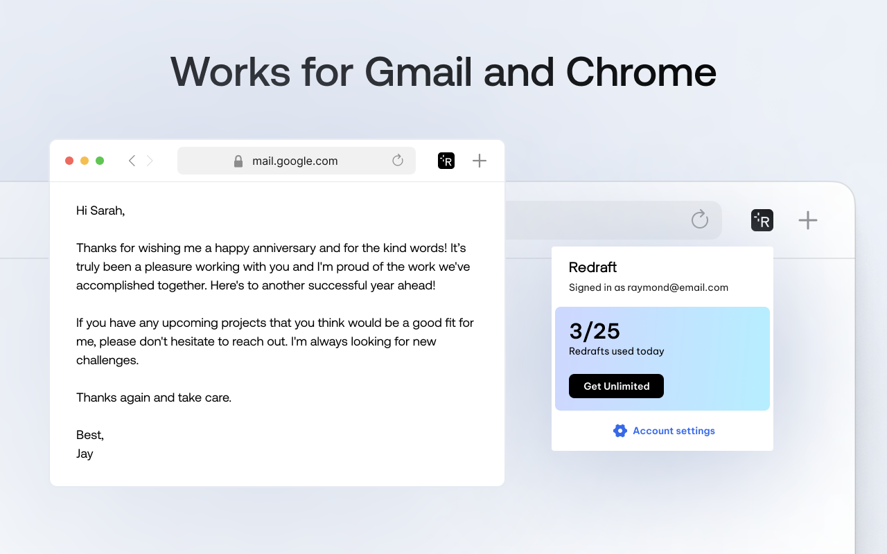 Redraft chrome谷歌浏览器插件_扩展第4张截图