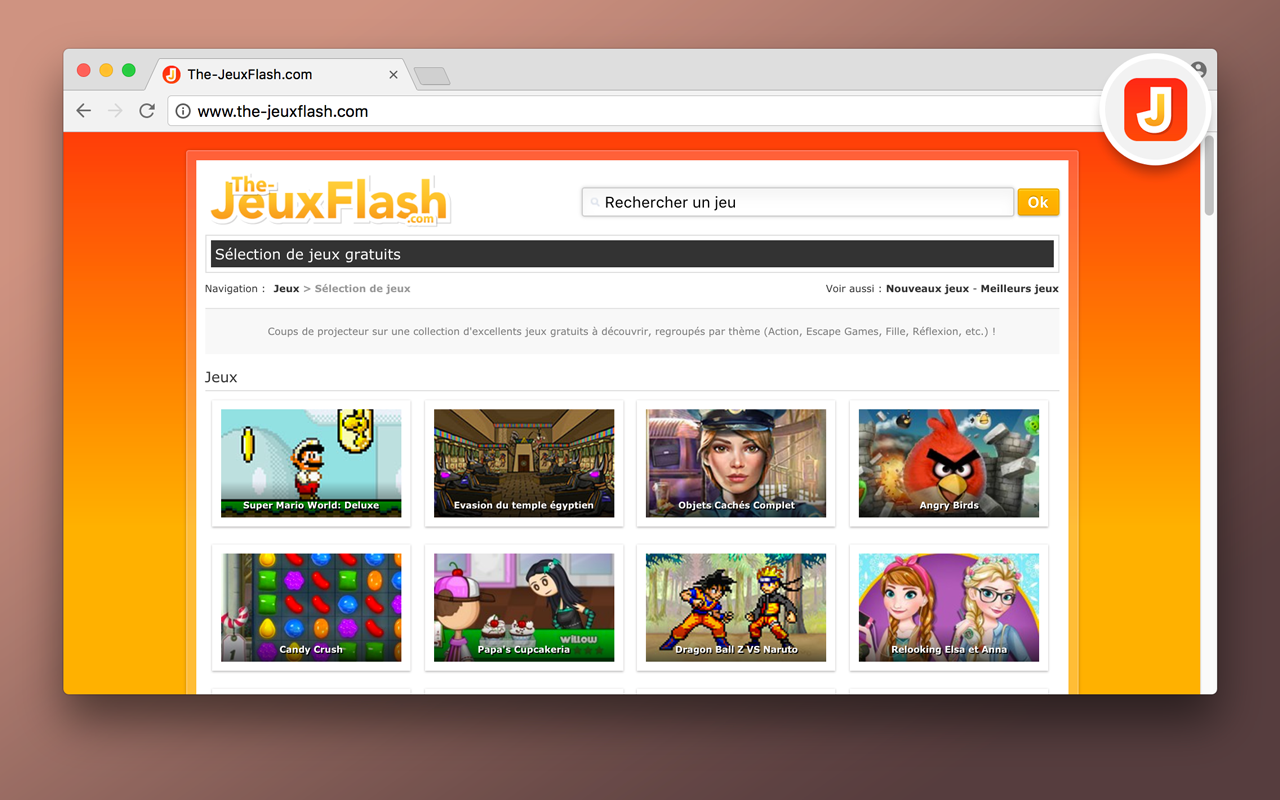 Jeux gratuits - The-JeuxFlash.com chrome谷歌浏览器插件_扩展第1张截图