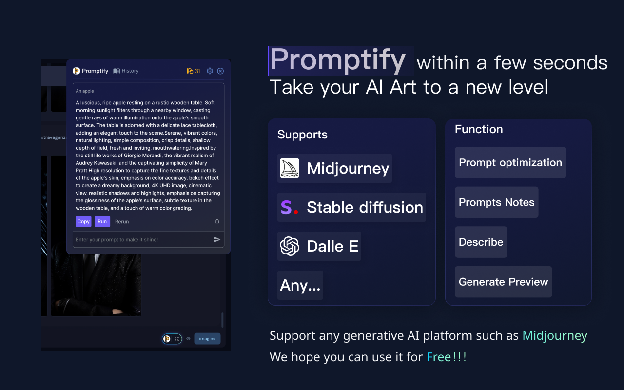 Prompter - AI Art Prompt Optimizer chrome谷歌浏览器插件_扩展第3张截图