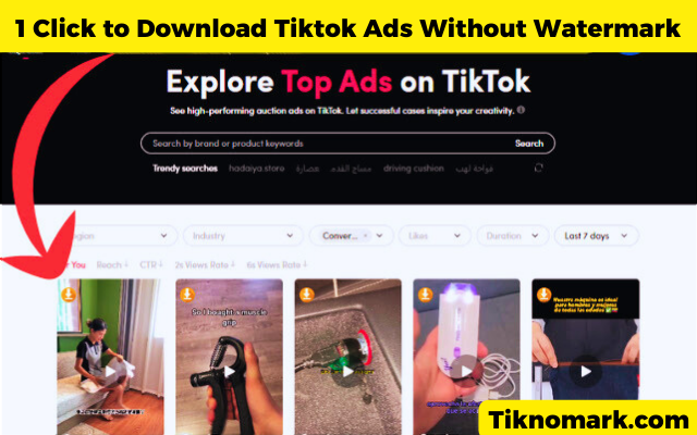 如何从Tiktok广告库中下载无水印的Tiktok广告 chrome谷歌浏览器插件_扩展第1张截图