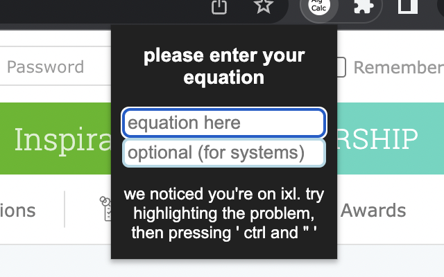 AlgCalc chrome谷歌浏览器插件_扩展第1张截图