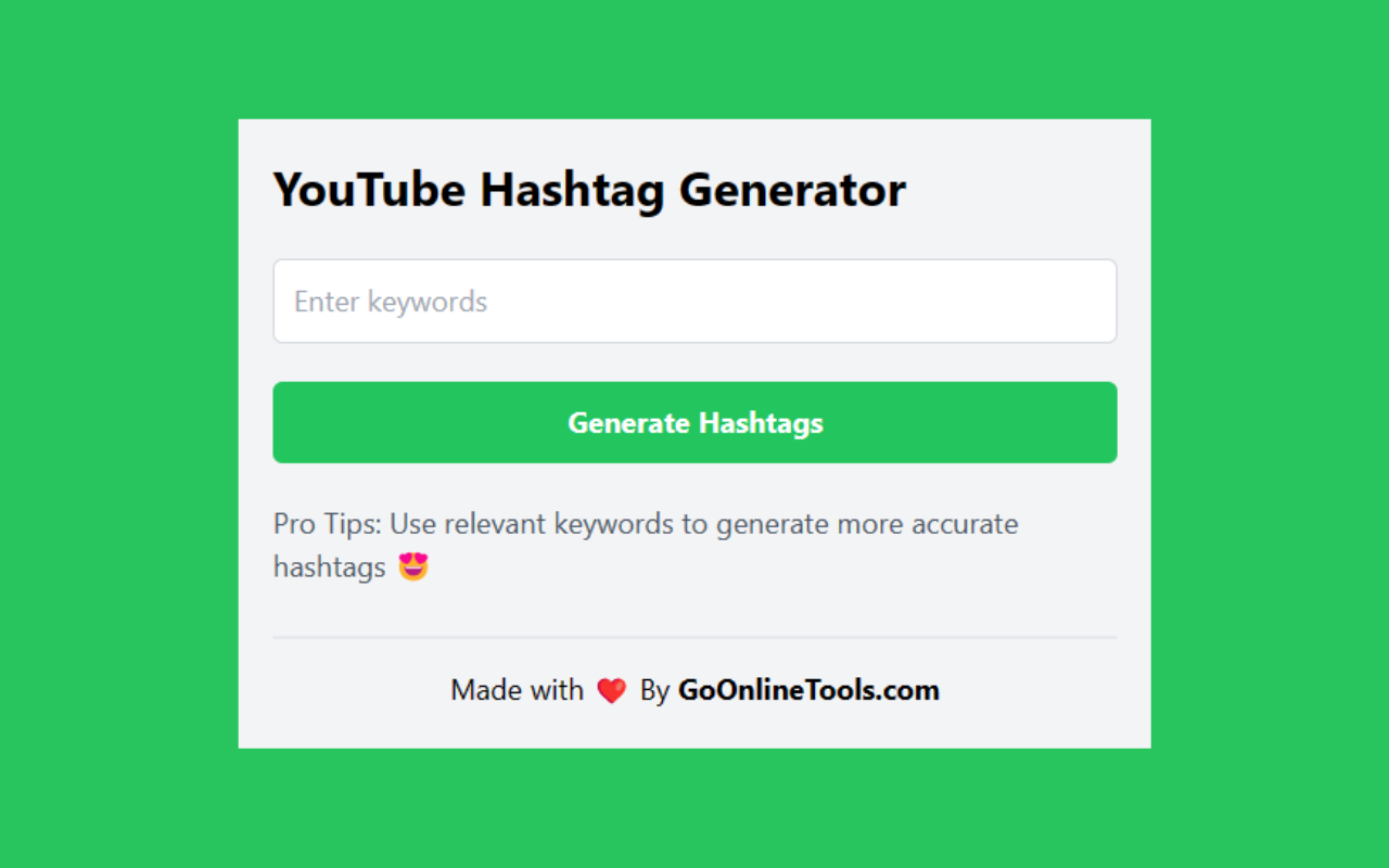 YouTube Hashtag Generator chrome谷歌浏览器插件_扩展第1张截图