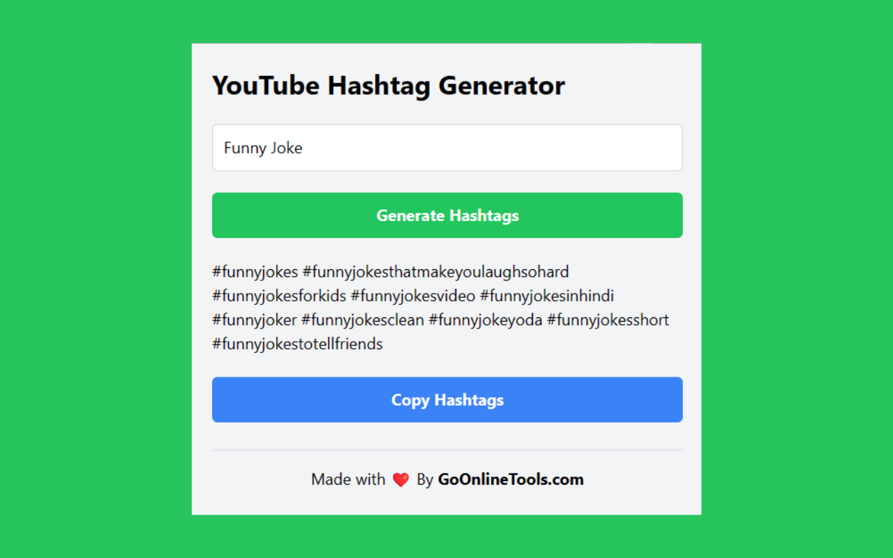 YouTube Hashtag Generator chrome谷歌浏览器插件_扩展第2张截图