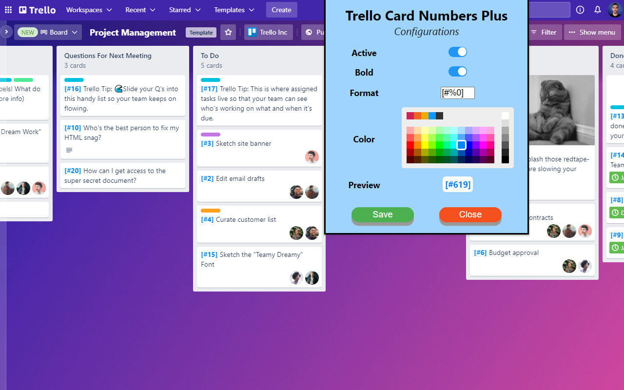 Trello Card Numbers Plus [2023 Update] chrome谷歌浏览器插件_扩展第1张截图