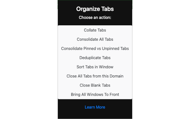Organize Tabs chrome谷歌浏览器插件_扩展第1张截图