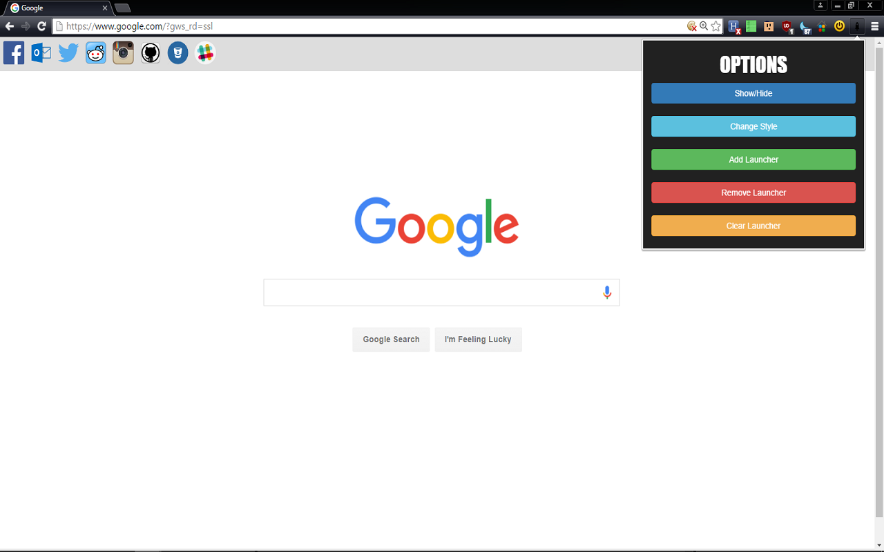 Quick Launch Toolbar chrome谷歌浏览器插件_扩展第3张截图