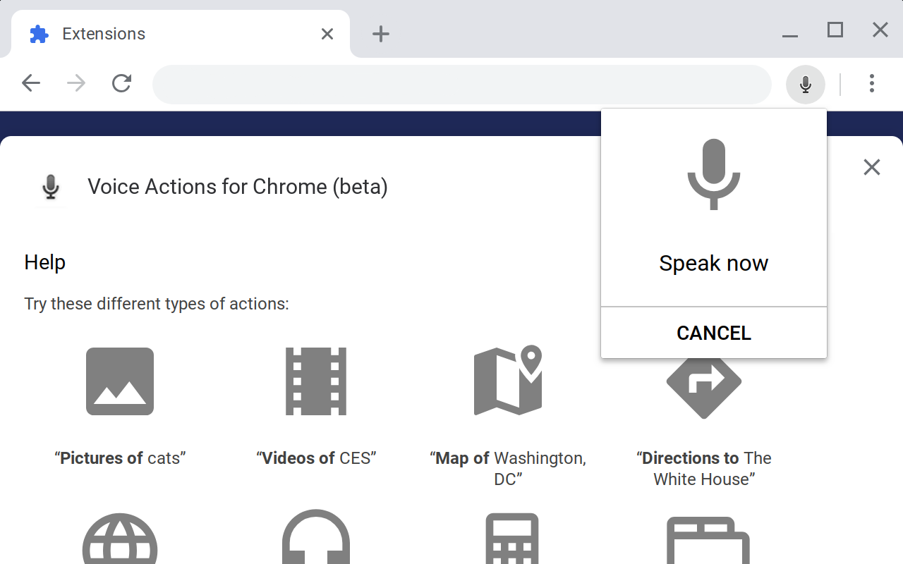 “OK Chrome” for Voice Actions for Chrome chrome谷歌浏览器插件_扩展第1张截图