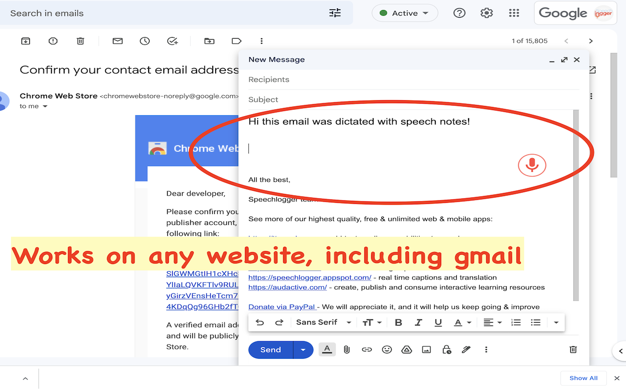 Speechnotes speech to text chrome crx 