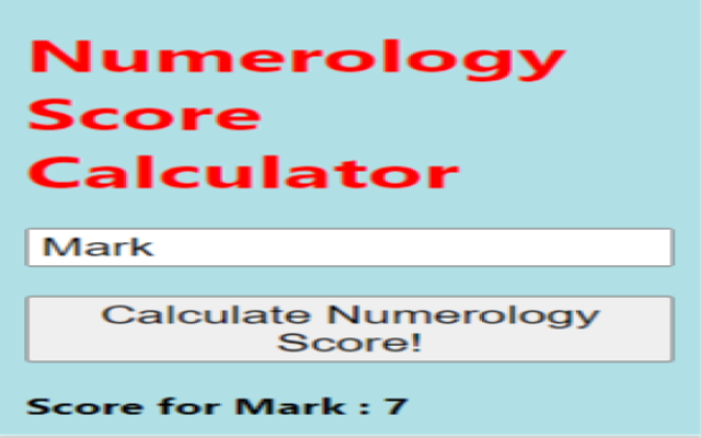 Numerology Score Calculator chrome谷歌浏览器插件_扩展第1张截图