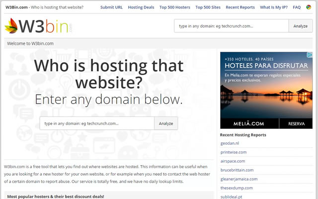 W3bin.com - Who is hosting that website? chrome谷歌浏览器插件_扩展第1张截图