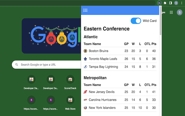 ScoreCheck - Live NHL Scores & Standings chrome谷歌浏览器插件_扩展第2张截图