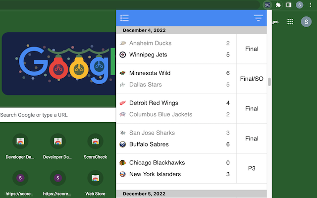 ScoreCheck - Live NHL Scores & Standings chrome谷歌浏览器插件_扩展第6张截图